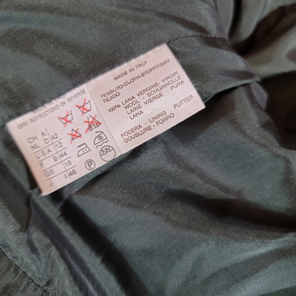 MaxMara Vintage Women's Suit Skirt Jacket Green - Picture 11 of 14